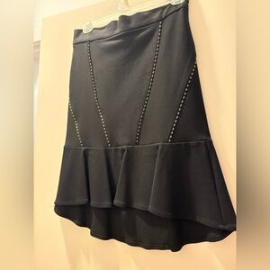 WAGGON PARIS Elegant Black Skirt with gold Detail